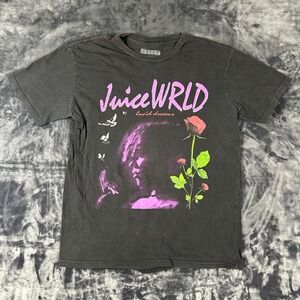 Juice WRLD 999 Club T-Shirt Mens Large Black Lucid Dreams Rose Graphic Tee‎